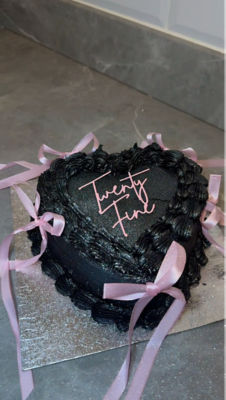 Customising Asda's Black Heart Cake